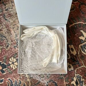 Ivory Headband with Veil